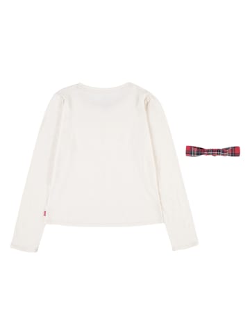 Levi's Kids 2-delige set: longsleeve en hoofdband wit/rood