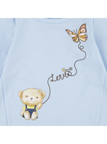 Levi's Kids Koszulka "Bear notched" w kolorze błękitnym