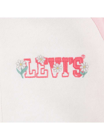 Levi's Kids Sweatjacke in Weiß/ Pink
