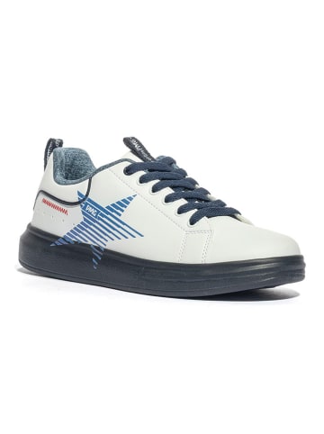 Primigi Leder-Sneakers "B&G Tween" in Weiß/ Blau