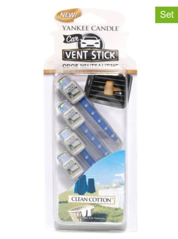 Yankee Candle Zapachy do samochodu (4 szt.) "Clean Cotton"