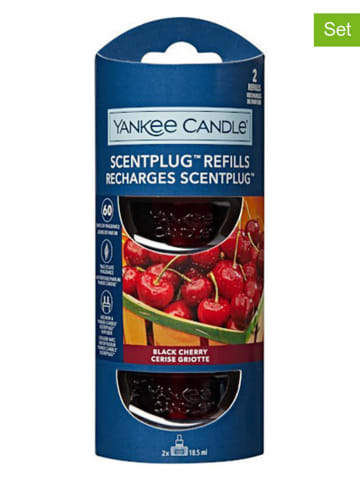 Yankee Candle Wkłady (2 szt.) "Black Cherry" do odświeżacza powietrza - 18,5 ml