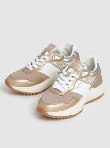Pepe Jeans FOOTWEAR Sneakers "Kimi Mesh" in Weiß/ Gold