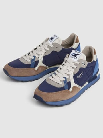 Pepe Jeans FOOTWEAR Sneakers "Brit Prints" blauw/donkerblauw