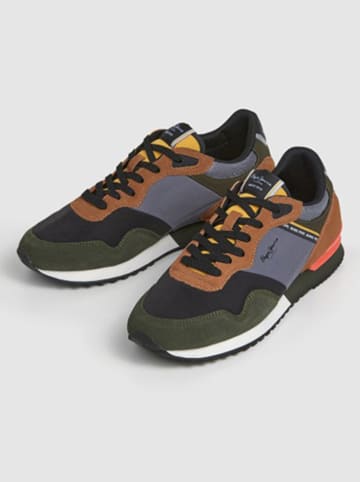 Pepe Jeans FOOTWEAR Sneakers "London Mood" in Khaki/ Hellbraun