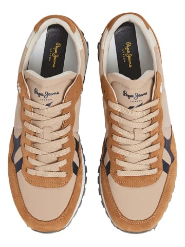 Pepe Jeans FOOTWEAR Sneakers "Brit-On Prints" lichtbruin