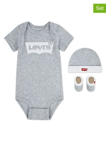 Levi's Kids 3-delige pasgeborenset grijs