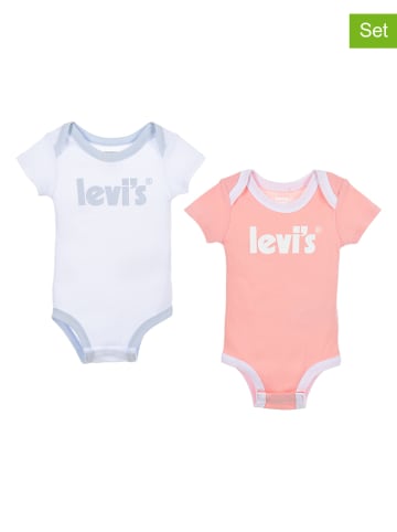 Levi's Kids 2er-Set: Bodys in Rosa/Weiß