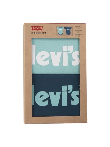 Levi's Kids 2-delige set: rompers donkerblauw/lichtblauw