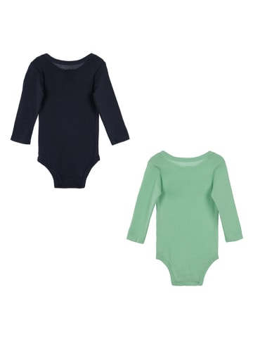 Levi's Kids 2-delige set: rompers donkerblauw/groen