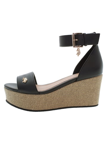 U.S. Polo Assn. Keilsandaletten in Schwarz