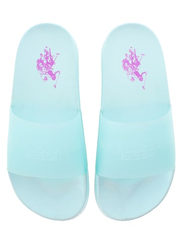 U.S. Polo Assn. Pantoletten in Türkis