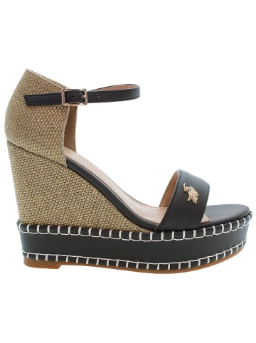 U.S. Polo Assn. Keilsandaletten in Schwarz