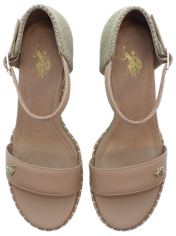U.S. Polo Assn. Keilsandaletten in Beige