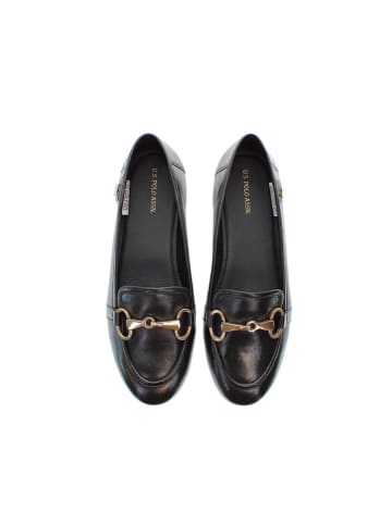 U.S. Polo Assn. Leren mocassins zwart
