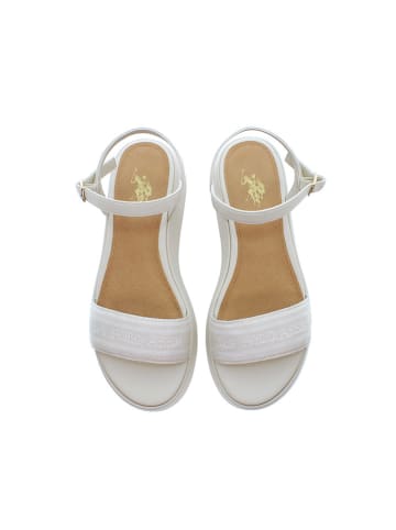 U.S. Polo Assn. Keilsandalen in Creme