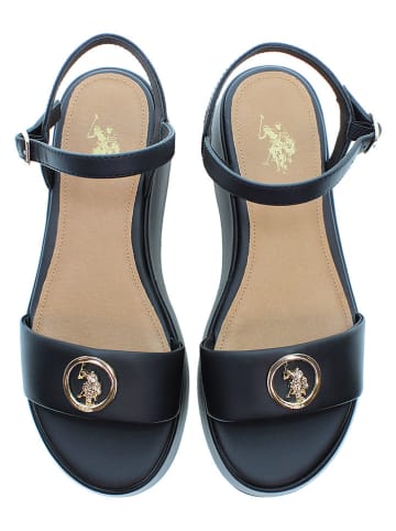 U.S. Polo Assn. Sleehaksandalen zwart