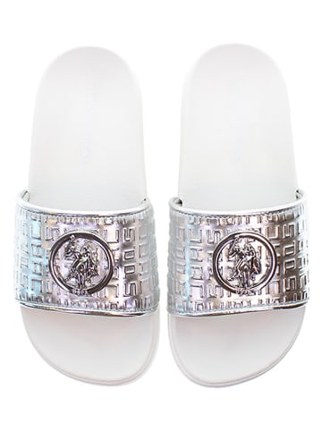 U.S. Polo Assn. Slippers wit/zilver/zilverkleurig