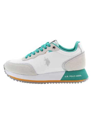 U.S. Polo Assn. Sneakers wit/turquoise