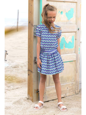 B.Nosy Kleid in Dunkelblau/ Creme/ Rosa