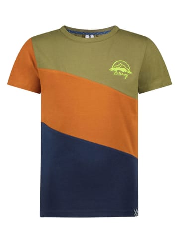 B.Nosy Shirt in Dunkelblau/ Khaki/ Orange