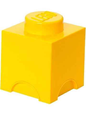 LEGO Pojemnik "Brick 1" w kolorze żółtym - 12,5 x 18 x 12,5 cm