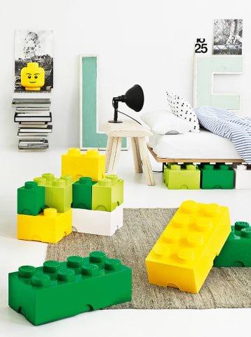 LEGO Pojemnik "Brick 1" w kolorze zielonym - 12,5 x 18 x 12,5 cm