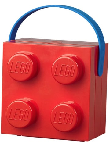 LEGO Pojemnik "Brick 4" w kolorze czerwonym na lunch - 16,5 x 11,6 x 17,3 cm