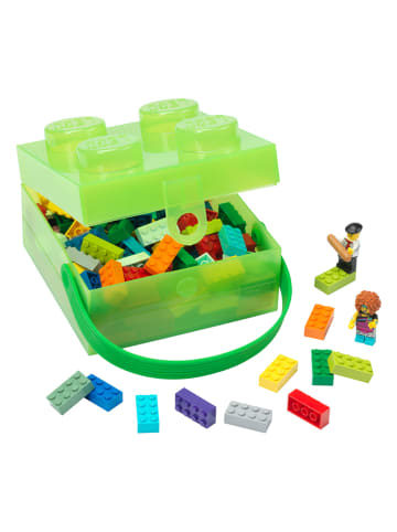 LEGO Lunchbox "Brick 4" groen - (B)16,5 x (H)11,6 x (D)17,3 cm