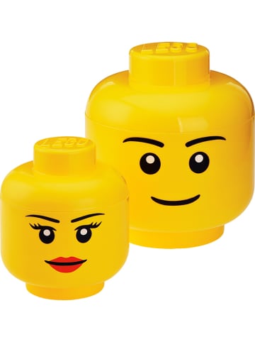 LEGO Aufbewahrungsbox "Boy" in Gelb - (H)27,1 x Ø 24 cm