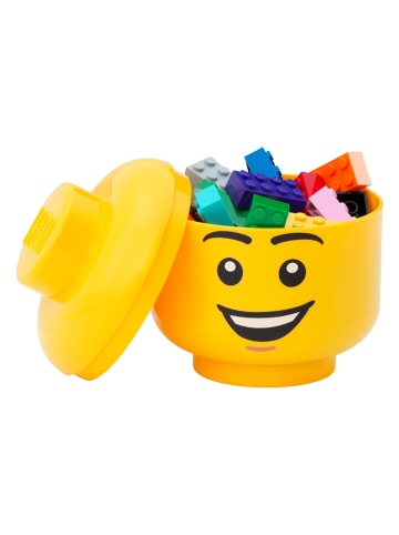 LEGO Opbergbox "Happy Boy" geel - (H)11,5 x Ø 10,2 cm