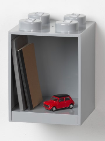 LEGO Regał ścienny "4 Knobs" w kolorze szarym - 15,9 x 47 x 16,1 cm