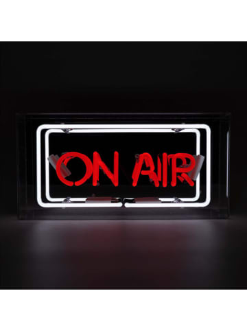 LOCOMOCEAN LED-Leuchtbox ''On Air'' in Weiß/ Rot - (B)38 x (H)19 x (T)10,5 cm