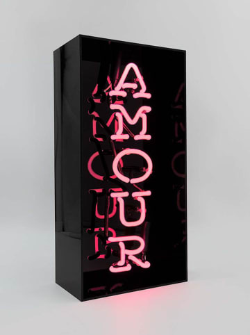 LOCOMOCEAN LED-Leuchtbox ''Amour'' in Pink - (B)19 x (H)38 x (T)10,5 cm