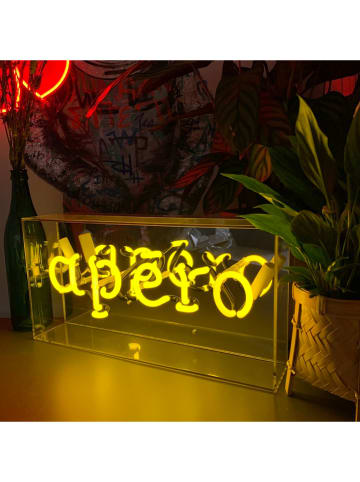 LOCOMOCEAN Led-lichtbox ''Apéro'' geel - (B)38 x (H)19 x (D)10,5 cm