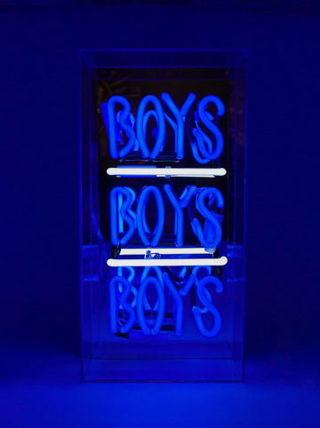 LOCOMOCEAN Led-lichtbox ''Boys'' blauw/wit - (B)19 x (H)38 x (D)10,5 cm