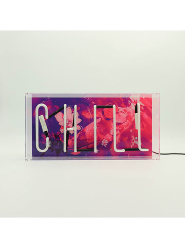 LOCOMOCEAN Led-lichtbox ''Chill'' roze - (B)38 x (H)19 x (D)10,5 cm