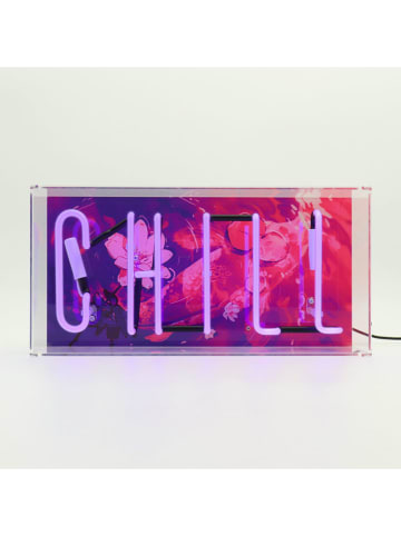 LOCOMOCEAN Neon-lichtbox ''Chill'' blauw - (B)38 x (H)19 x (D)10,5 cm