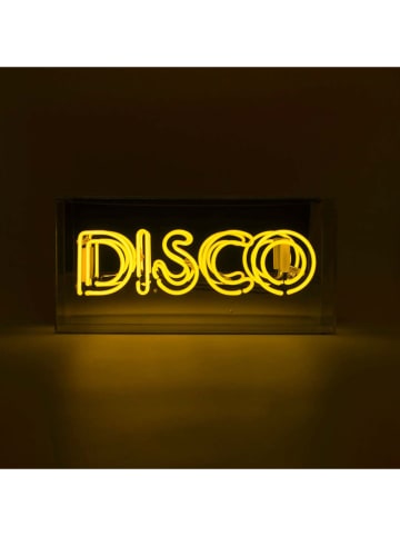 LOCOMOCEAN Neon-Leuchtbox ''Disco'' in Gelb - (B)38 x (H)19 x (T)10,5 cm