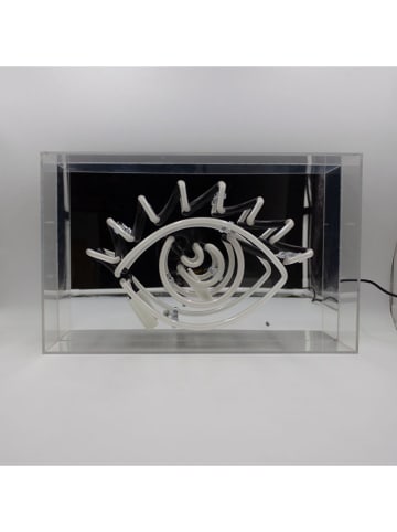 LOCOMOCEAN Lampa neonowa "Eye" w kolorze niebiesko-różowym - 38 x 19 x 10,5 cm