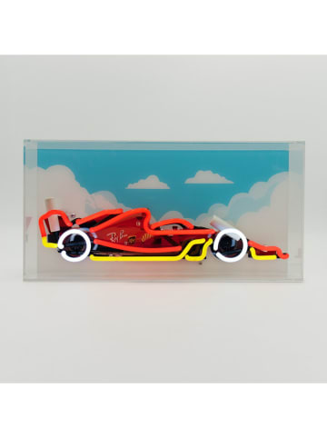 LOCOMOCEAN LED-Leuchtbox ''Formula'' in Rot/ Weiß/ Gelb - (B)38 x (H)19 x (T)10,5 cm