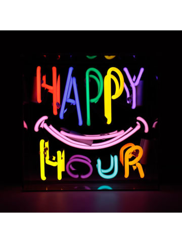 LOCOMOCEAN Led-lichtbox ''Happy Hour'' meerkleurig - (B)25 x (H)25 x (D)10,5 cm