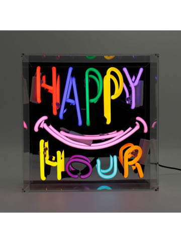 LOCOMOCEAN LED-Leuchtbox ''Happy Hour'' in Bunt - (B)25 x (H)25 x (T)10,5 cm