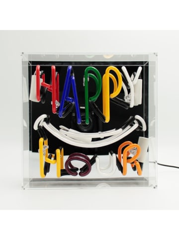LOCOMOCEAN LED-Leuchtbox ''Happy Hour'' in Bunt - (B)25 x (H)25 x (T)10,5 cm
