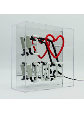 LOCOMOCEAN Led-lichtbox ''I Love Me'' rood/wit - (B)25 x (H)25 x (D)10,5 cm