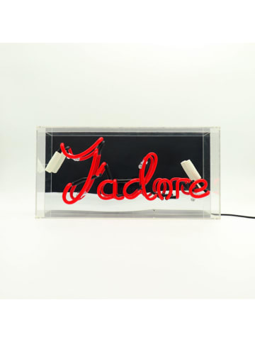 LOCOMOCEAN LED-Leuchtbox ''J'adore'' in Rot - (B)38 x (H)19 x (T)10,5 cm