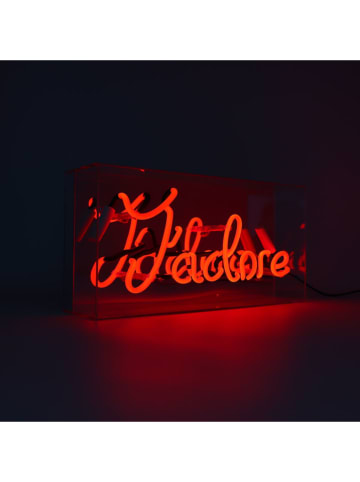 LOCOMOCEAN LED-Leuchtbox ''J'adore'' in Rot - (B)38 x (H)19 x (T)10,5 cm