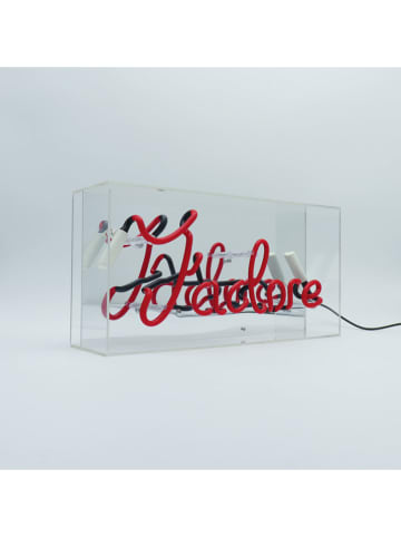 LOCOMOCEAN Lampa LED "J'adore" w kolorze czerwonym - 38 x 19 x 10,5 cm