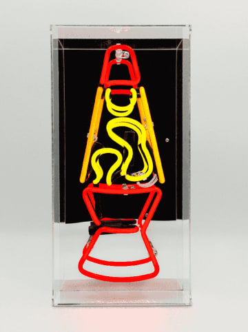 LOCOMOCEAN Led-lichtbox ''Lava Lamp'' rood/geel - (B)19 x (H)38 x (D)10,5 cm