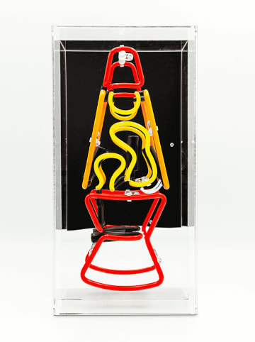 LOCOMOCEAN Lampa LED "Lava Lamp" w kolorze czerwono-żółtym - 19 x 38 x 10,5 cm